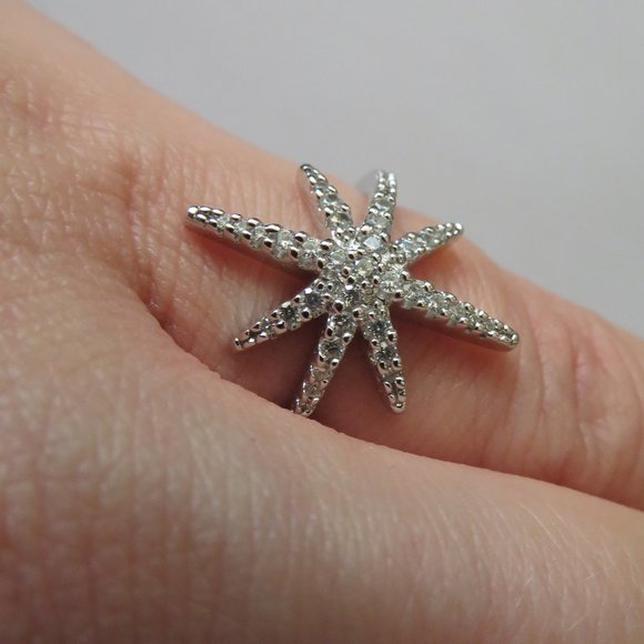 APM Monaco Sterling Silver Météorites Small Star Ring - Picture 10 of 16